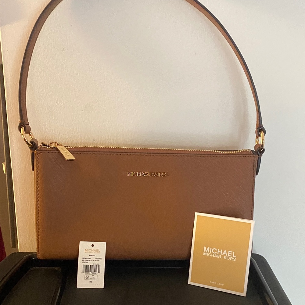 Michael Kors Tan Leather Shoulder Bag